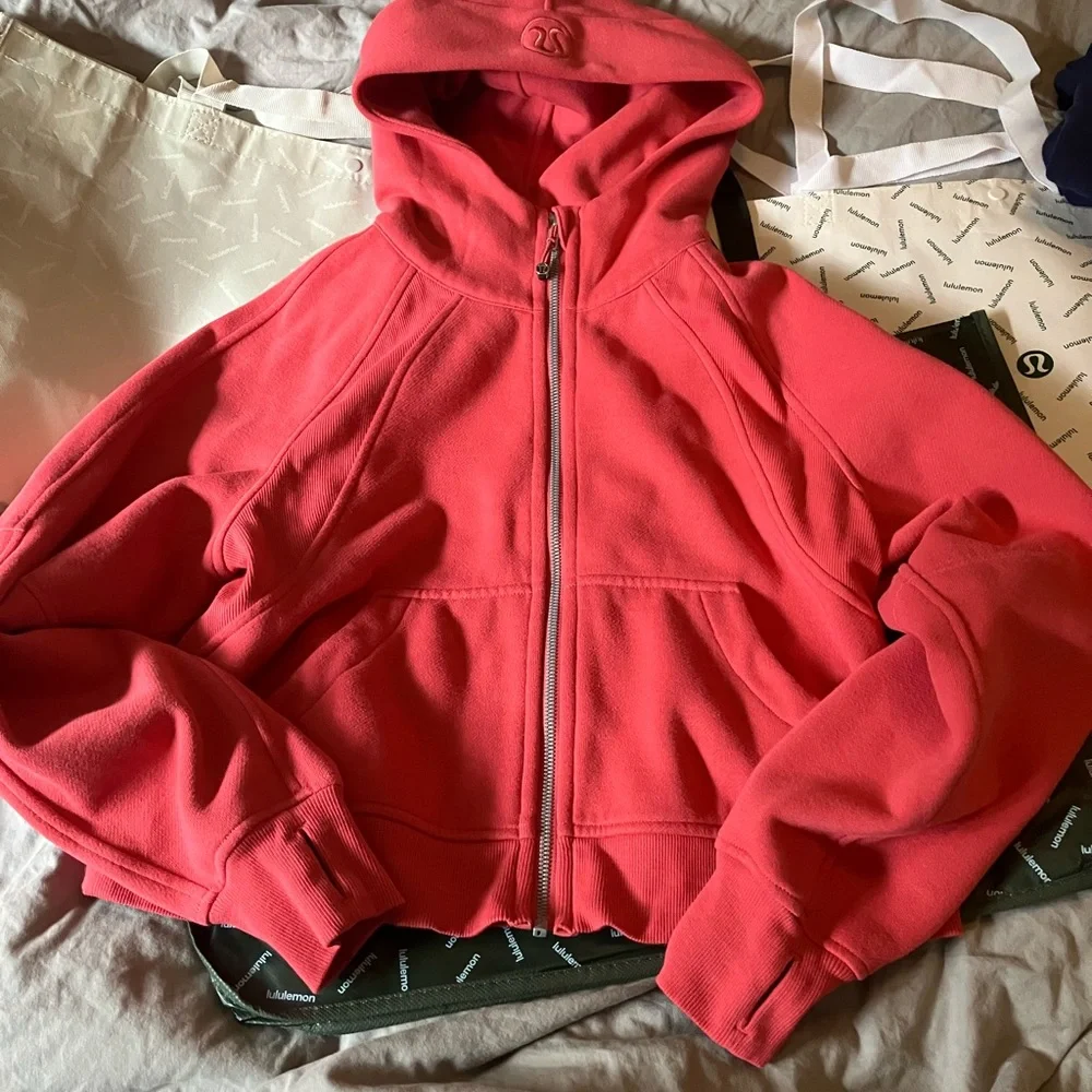 EUC Lululemon Scuba Oversized Full-Zip Hoodie, XS/S, Desert Red - Picture 5 of 8